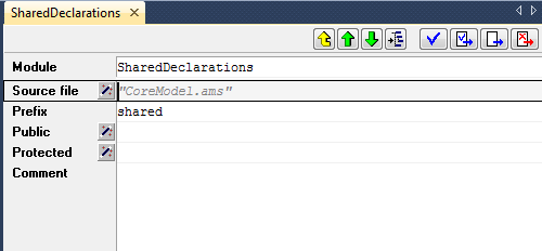 The attributes of a Module node