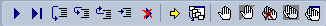 The **Debugger** toolbar